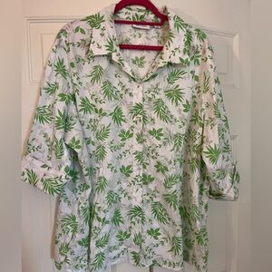 Denim & Co 2X Lightweight Button Down